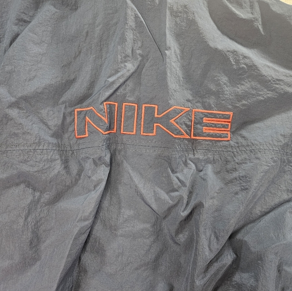 Vintage Nike Windbreaker XXL Navy Spell Out 1/4 Zip - Picture 2 of 8
